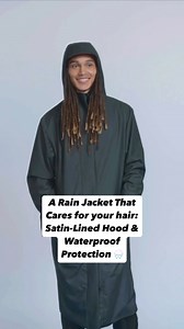 6.6K views · 19 reactions | Some of us just need a little more coverage… ️痢 Meet the Long Rain Jacket—designed to keep you dry from head to knee with a satin-lined hood for extra luxury. ⁠⁠Because why should staying dry mean sacrificing style? ✨#rainjacket #rainyday #rainwear #outerwear #hairbrella | Hairbrella | Facebook