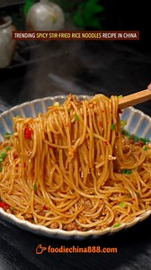 2M views · 32K reactions | Trending spicy stir-fried rice noodles recipe in China. Do u want to try? #recipe #cooking #chinesefood #ricenoodles #noodles #ramen | foodiechina888 | Facebook