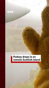 Pudsey Bear has made a special visit to one of the most remote island communities in Scotland. More 🐻 bbc.in/3Cs0ydY | BBC Scotland News