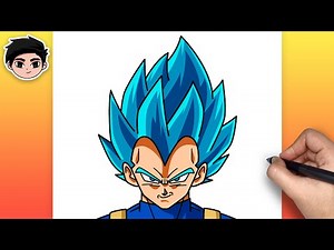 How To Draw VEGETA Super Saiyan Blue | Dragon Ball - Step By Step Easy For Beginners
