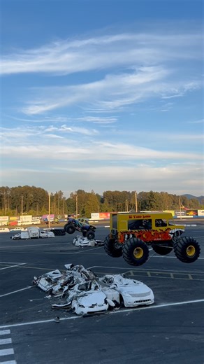 Tomorrow is your LAST CHANCE to see these epic monster trucks! Don’t miss out, gates open at 12! | Evergreen Speedway