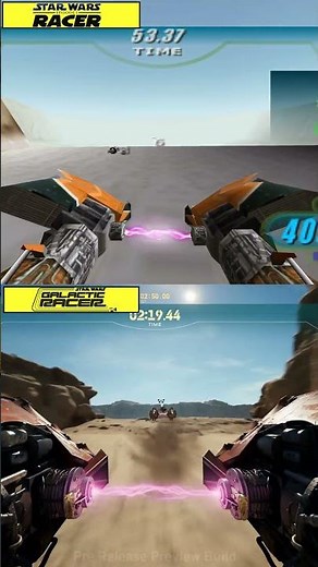 Star Wars Galactic Racer vs Episode 1 Racer Early Graphics Comparison