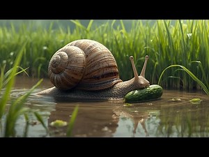Snail Eating Cucumber – A Natural Source of Vitamins 🐌🥒