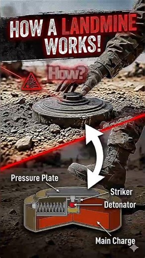 Ever wonder what actually happens inside a landmine? ⚠️ It’s not just "pressure" #military #fyp