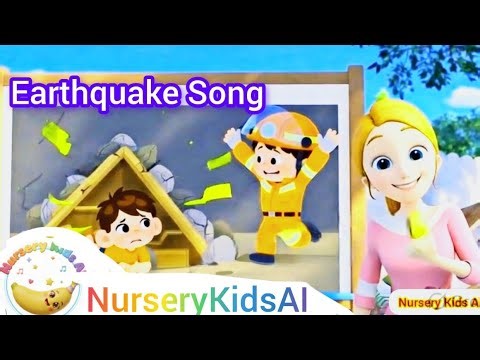 Earthquake Safety Song | Earthquake Safety Tips | Nursery Rhymes | NurseryKidsAI