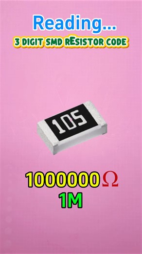 Reading 3 digit SMD resistor code #shorts #diy #electronic #automobile #tv #technology #creative