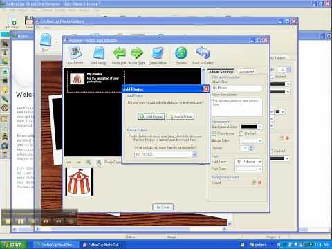 CoffeeCup Visual Site Designer Tutorial 10 Adding a Photo Gallery
