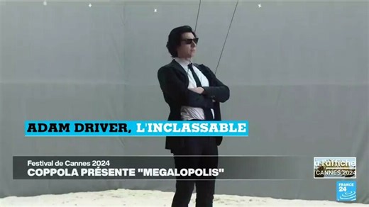 🎬 L'un des évènements du festival de #Cannes cette année est sans nul doute "Mégalopolis", une épopée signée Francis Frod Coppola. On y retrouve notamment Adam Driver, qui s'est imposé comme un acteur incontournable d'Hollywood. Son portrait dans #ALAffiche ⤵️ | FRANCE 24