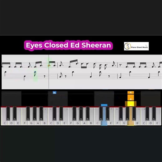 Eyes Closed Ed Sheeran Piano