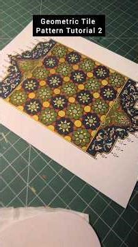 Islamic Geometry Tile Pattern Tutorial - 2 #arttutorial #islamicgeometry #tilepatterns #artlesson