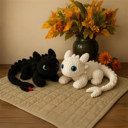 Toothless Crochet Pattern | Night Fury Amigurumi Dragon (PDF File) - Etsy Canada