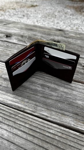 Handcrafted Leather Bi-fold Wallet: 6 Card Slots - Etsy