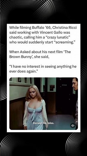 Christina Ricci Recalls Chaotic Experience Working with Vincent Gallo on Buffalo ’66