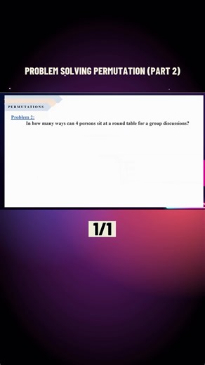 PROBLEM SOLVING PERMUTATION (PART 2). #creatingsmiles #qualityeducation #permutation #wordproblems