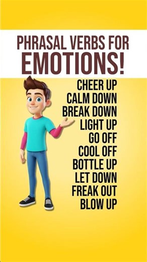10 Phrasal Verbs for Emotions You MUST Know! | English Is Easy #redmelontv #shortsfeed #learnenglish
