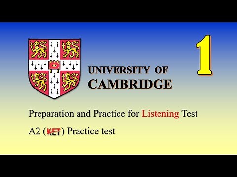 A2 (KET) Listening Practice test (1) with Answer Key
