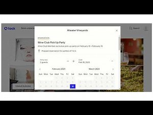 Wine Club: Tock Reservations