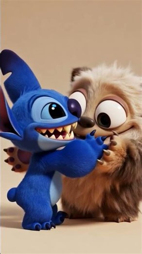 Floop and Stitch💙 #cuteanimation #funny #shorts #stitch