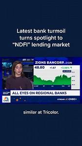14K views · 102 reactions | The troubles at two regional banks that helped drive Thursday’s stock market pullback could have been idiosyncratic, but one thing is clear: Just in case, Wall Street is now on alert for systemic credit risk. CNBC’s Leslie Picker explains. Read more: cnb.cx/47fiJzk | CNBC | Facebook