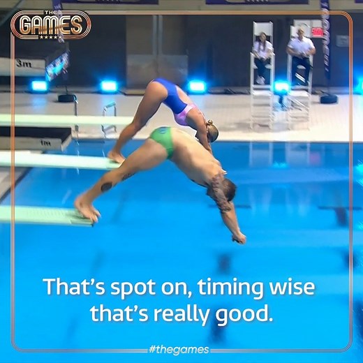 20K views · 137 reactions | It’s official!… Wes and Lucrezia are the CHAMPIONS of synchro diving  Let’s take a look back at how all of our Celebrity Competitors conquered their fear of heights on #TheGames  Would YOU jump from the 5-metre board?  | ITV | Facebook