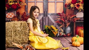 Fall Backdrops Kate Thanksgiving Photography Backdrops Harvest Autumn Falling Leaves Pumpkin Photo Background, Thanksgiving Party Decoraion, 10x10ft