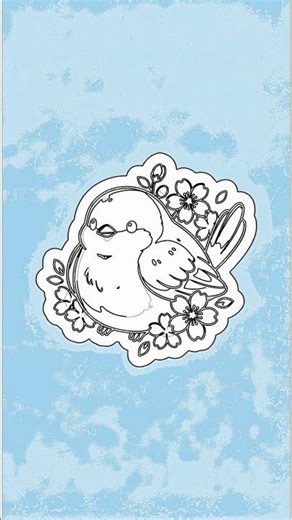 Easy Kawaii Bird & Blossom Drawing | Step-by-Step