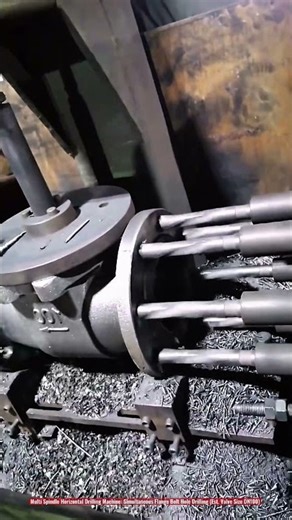 Multi Spindle Horizontal Drilling Machine for Simultaneous Flange Bolt Hole Drilling DN100