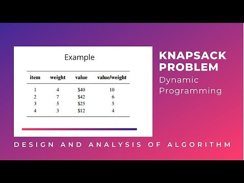 Knapsack Problem in Tamil | Dynamic Programming | Design and Analysis of Algorithm | Daa