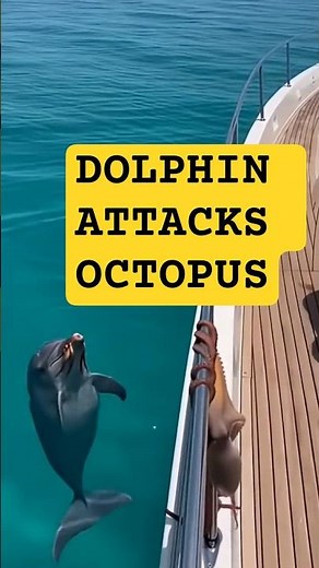 Animal Encounters: Dolphin attacks octopus #orbelyn
