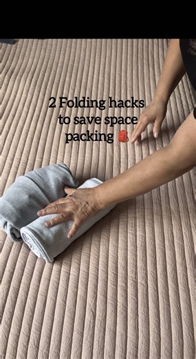 Here are 2 folding tricks to save space in you backpack or luggage ! I hope it helps. ✨ #foldinghacks #howtotiktok #hoodies #fyp #packingtips #folding #festivalpacking #sweatpants #laundrytok #closetorganization