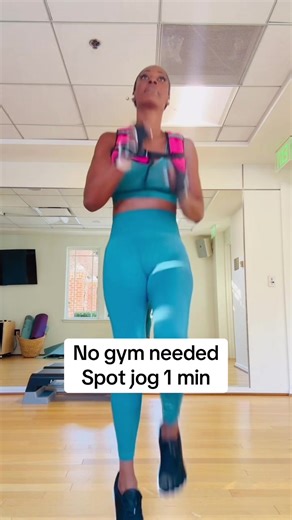 Spot jogging (running in place) is a highly accessible, low impact, and effective cardiovascular workout that can be done anywhere. It burns more calories than walking, strengthens leg muscles and heart, boosts immune system, enhances balance/coordination, and reduces stress. No gym needed! #jog #run #exercise #fitness