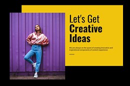 Let's get creative ideas - HTML Template by Nicepage