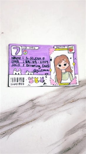 Making an Aesthetic DIY ID Card 🎀 | Cute & Easy Craft #artshorts #shortsfeed #trending #fyp #art