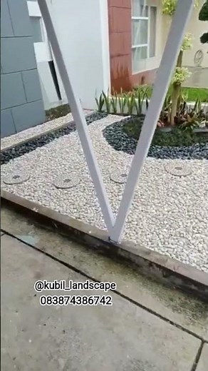 pembuatan taman kering minimalis ahalaman depan rumah #tamanminimalis #tukangtaman