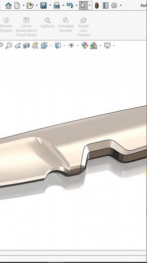 Knife in Solidworks. Watch the full video tutorial on my YouTube channel. #solidworks #design
