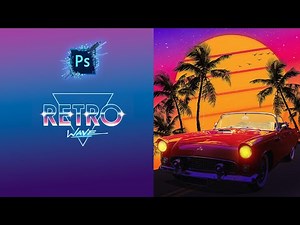 Retrowave | Synthwave Poster photoshop tutorial | Photo Manipulation