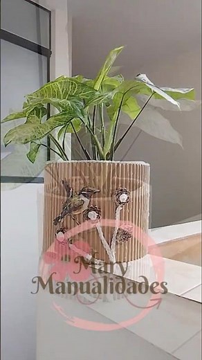 CARDBOARD FLOWER POT HOLDER - Mary Crafts