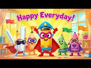 The Stationery Song for Kids | Learn School Supplies, Writing & Drawing