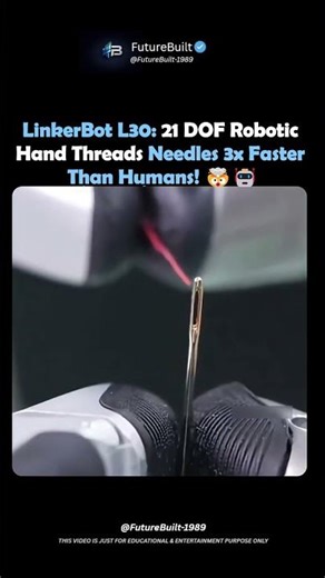 LinkerBot L30: 21 DOF Robotic Hand Threads Needles 3x Faster Than Humans! 🤯🤖