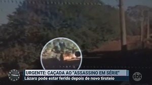 342K views · 2.8K reactions | A polícia segue as buscas ao assassino em massa Lázaro Barbosa. Equipes de cavalaria trocaram tiros na região. Após o confronto, uma camiseta com marcas de sangue foi encontrada, mas ainda não há a confirmação de que a peça de roupa seja do procurado | SBT | Facebook