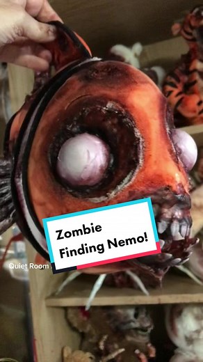 Turnjng Nimo into a zombie NIGHTMARE! #quietroombears #findingnemo #nemo #horror #horrorart #artist