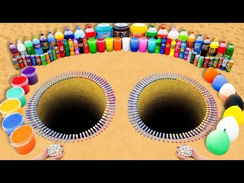 EXPERIMENT: Big Toothpaste Eruption from Giant Balloons of Fanta, Pepsi, Coca Cola vs Mentos