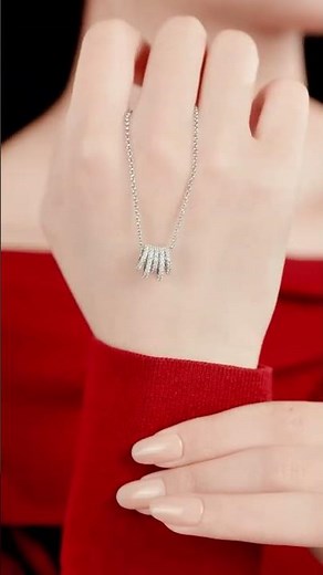 🎥 Unbox Elegance | Dazzling Interlocked Pendant Necklace Reveal ✨ #jewelry