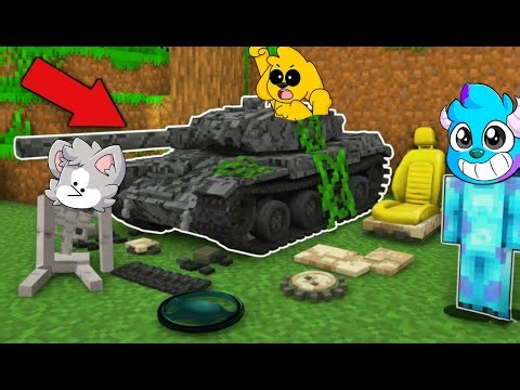 ENCONTRAMOS un TANQUE de GUERRA ABANDONADO en MINECRAFT!