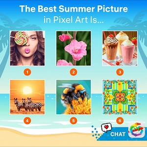 435 reactions · 626 comments | Let’s decide together which picture deserves the title of the best summer picture 磊 Pick the number in the comments  | Pixel Art - Color by Number | Facebook