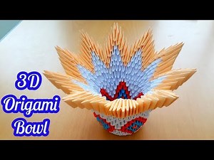 how to make 3D Origami Bowl Tutorial origami bowl by are life kā padarīt 3D Origami Bowl