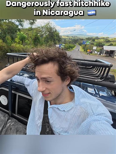 Dangerously fast hitchhike in Nicaragua 🇳🇮 #travel #nicaragua