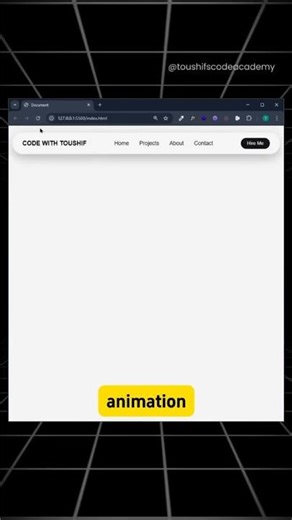 Smooth CSS Navbar Animation Tutorial #coding #htmlcss