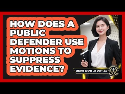 How Does A Public Defender Use Motions To Suppress Evidence? - Criminal Defense Law Uncovered