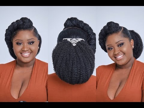 HOW TO CREATE NATURAL HAIRSTYLE FOR BRIDES/ BRIDAL UPDO FOR NATURAL HAIR BRIDE TUTORIAL
